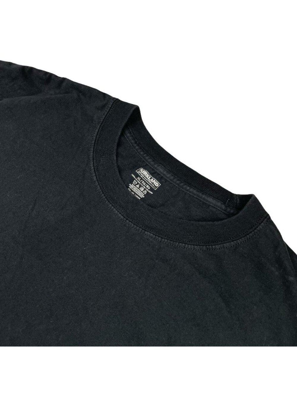 Kirkland Signature Men's 100% Cotton S/S Crewneck T-Shirt Black • XL